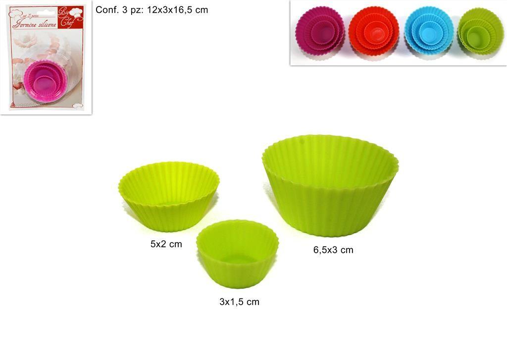 Formine Tonda Silicone set 3mis.