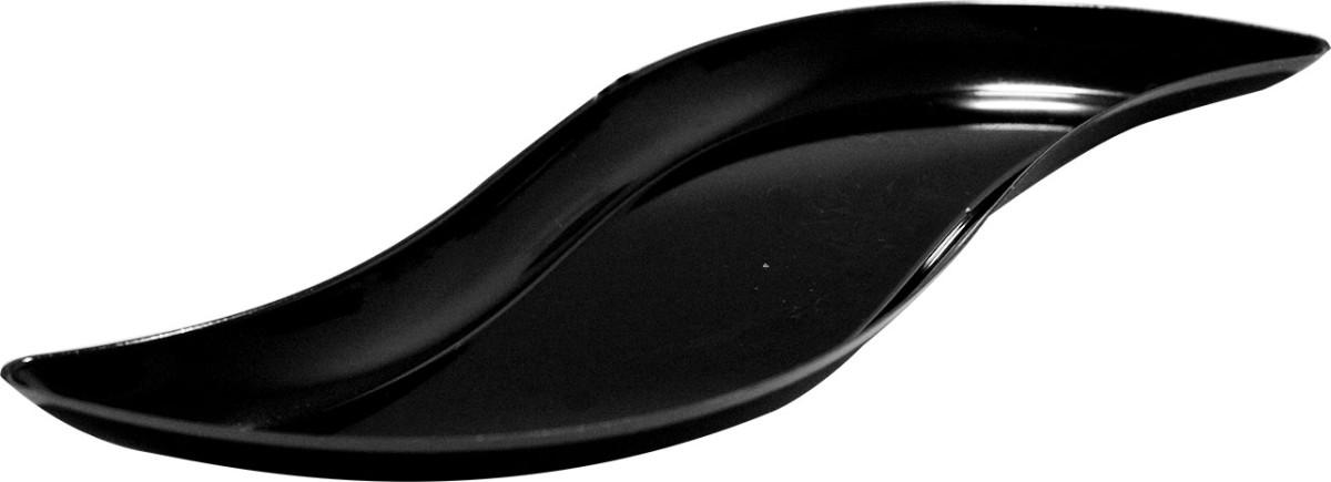 Finger Food Piattino Foglia Nero 50 pz