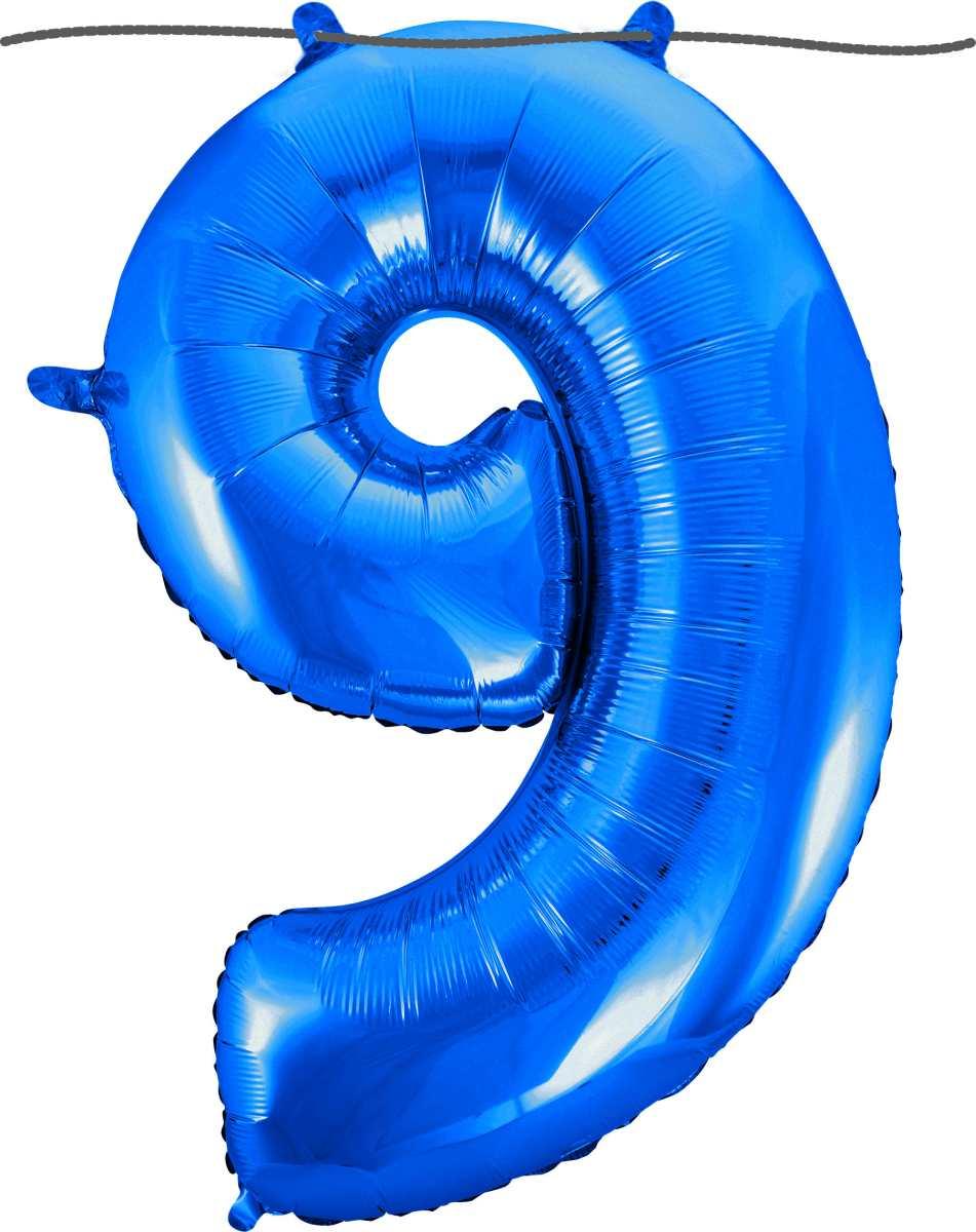 1 Pallone Numerale 9 Blu