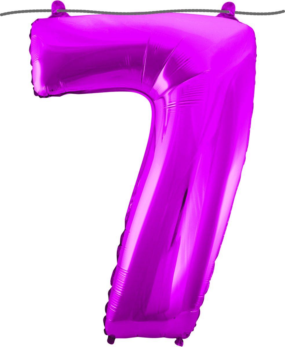 1 Pallone Numerale 7 fucsia