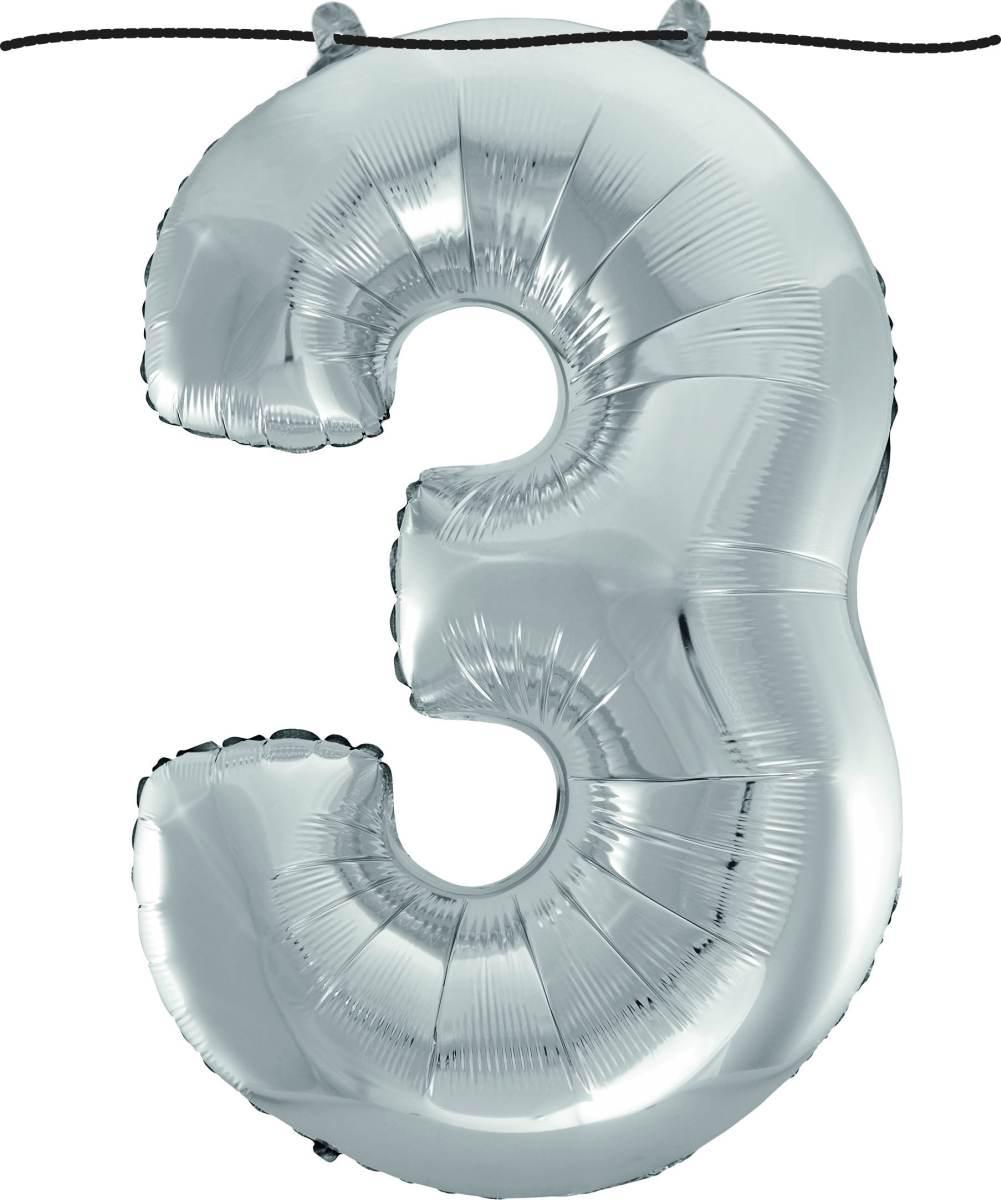 1 Pallone Numerale 3 Argento