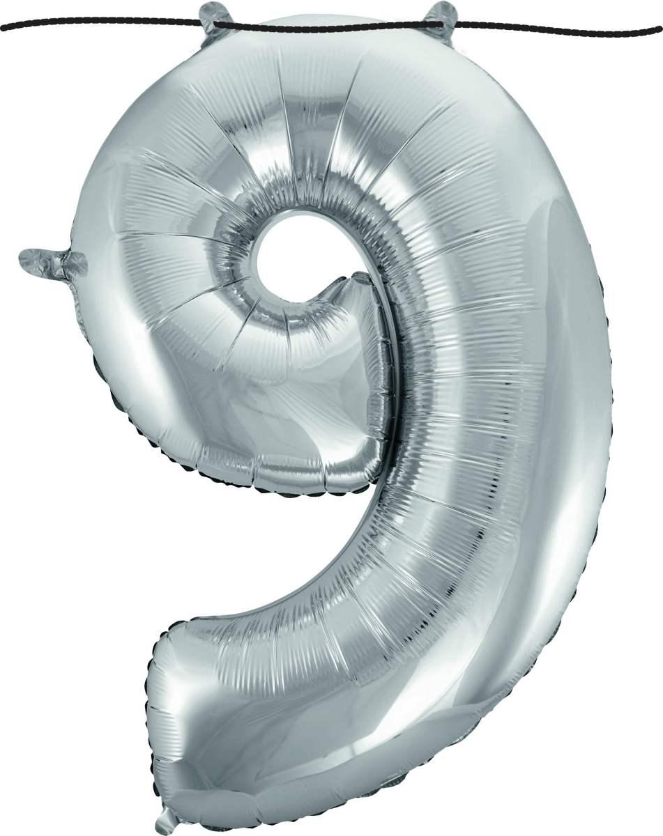 1 Pallone Numerale 9 Argento