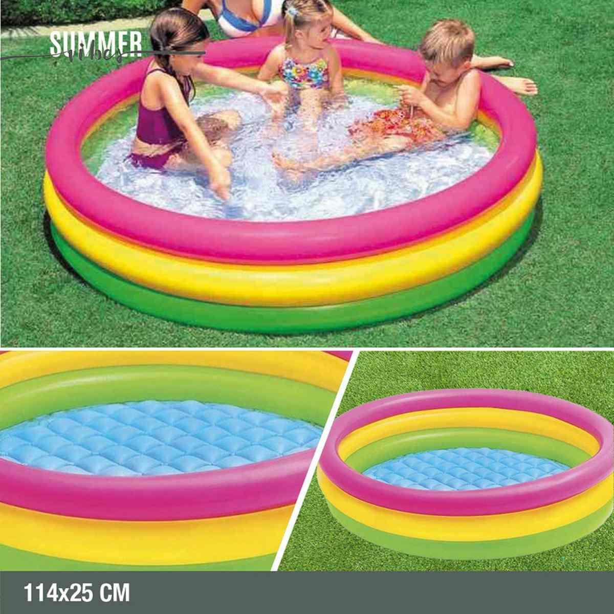 Piscina 3 anelli cm 114*25 litri 6