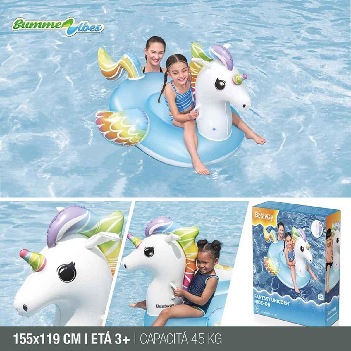 Cavalcabile Unicorno Fantasy 150*119 c/maniglie