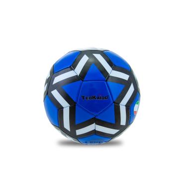 Pallone Cuoio Calcio Blu Nero