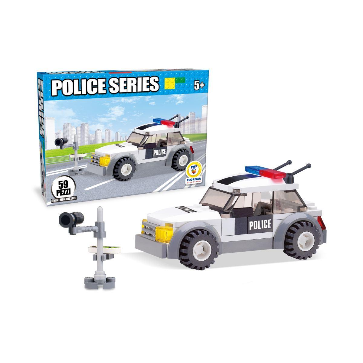 Costruzioni Click Clack Auto Polizia 55pz