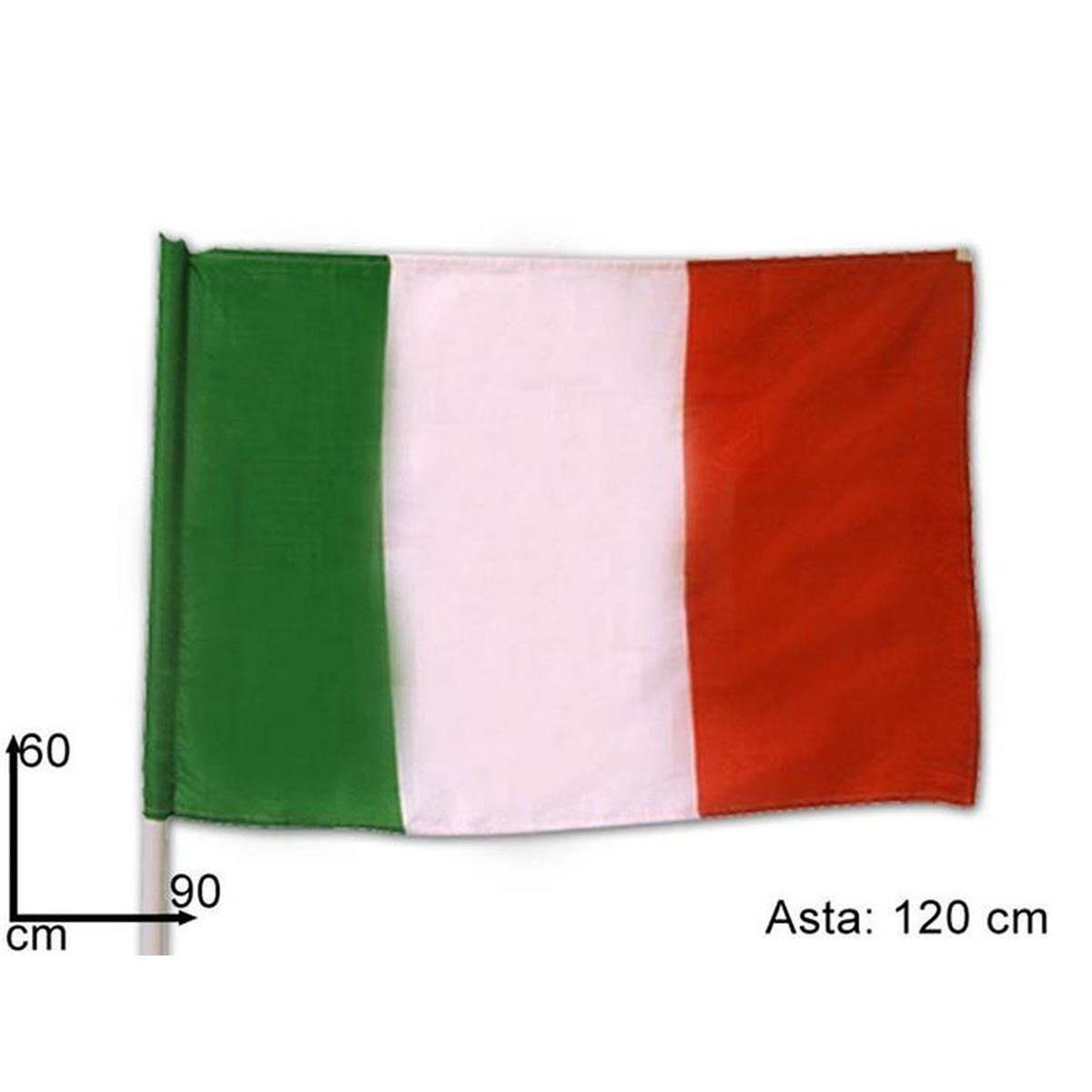 Bandiera Italia C/Asta 60x90