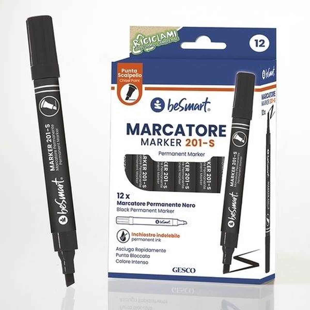Marcatore P.Scalpello Nero In Box Be Smart