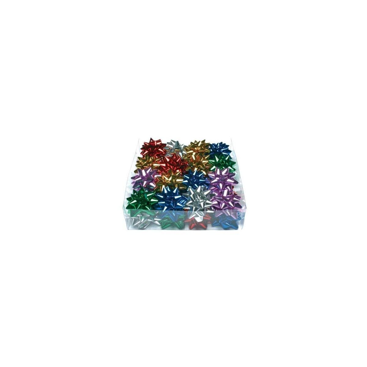 Coccarde Jumbo 19MM Metallizzate 32pz Rosse