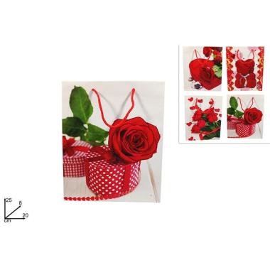 Busta C/Rosa Rossa 4 Ass 25*20*8