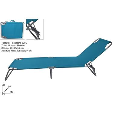 Lettino Metallo Poliestere 600D 18T Tiffany