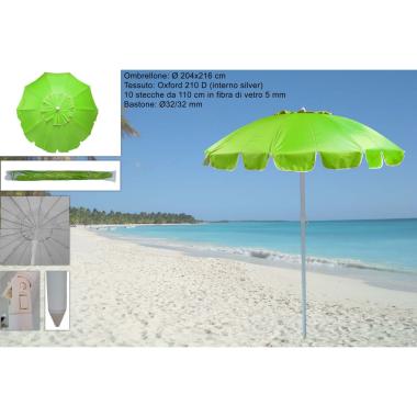Ombrellone 230cm Diam 32/32 Int.Silver Verde