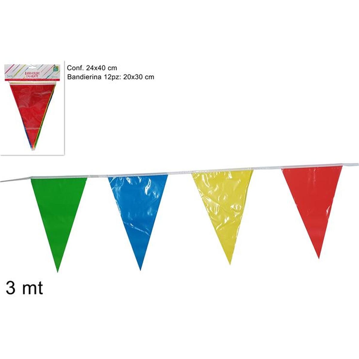 Bandierine Colorate 12pz 3Mt