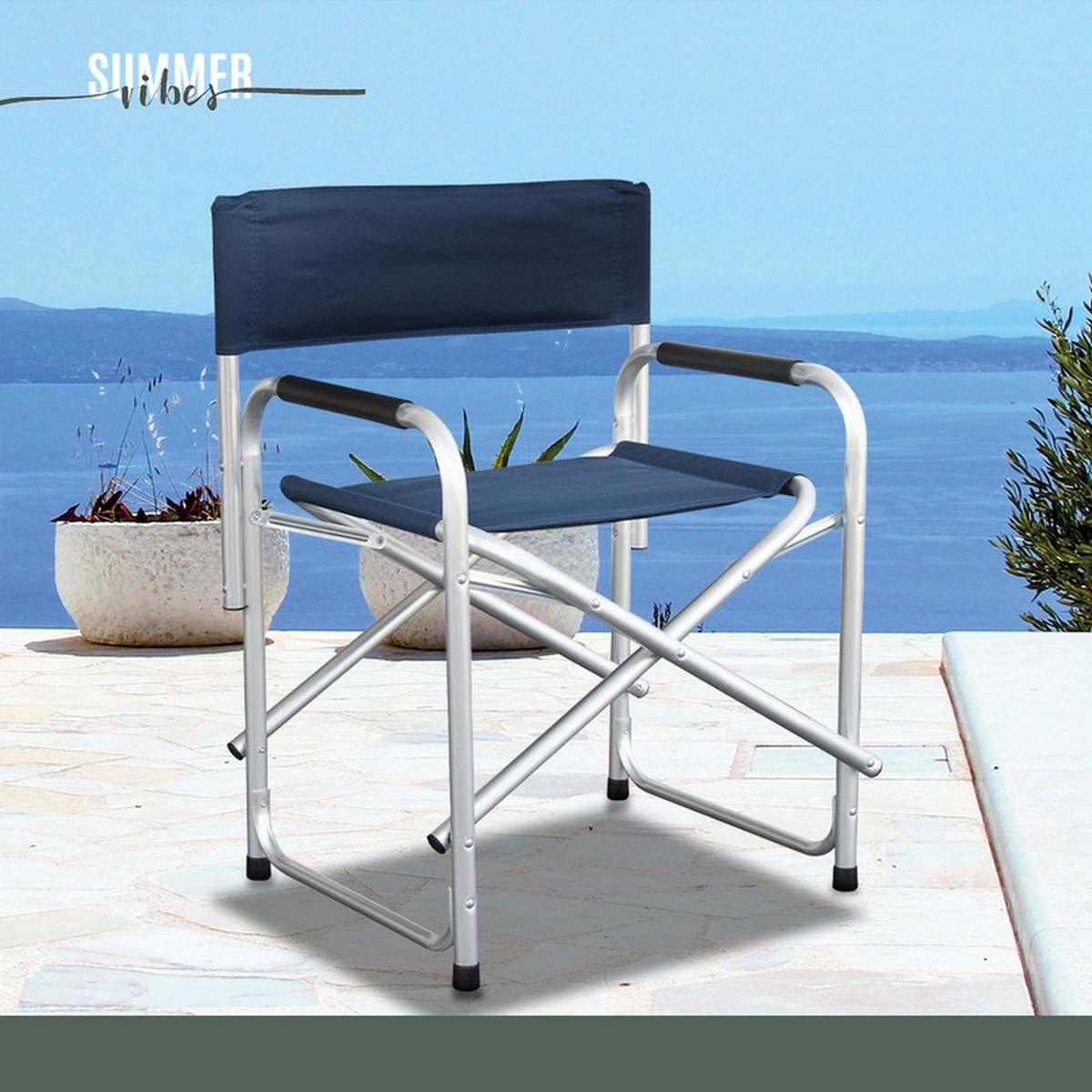 Sedia Regista Steel 600 D Blu