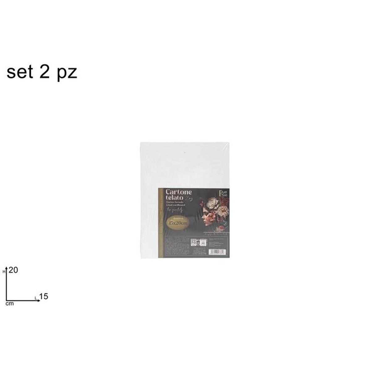 Cartone telato per dipingere 15x20 cm set 2 pz