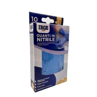 Guanti Monouso 10pz Nitrile Blu L