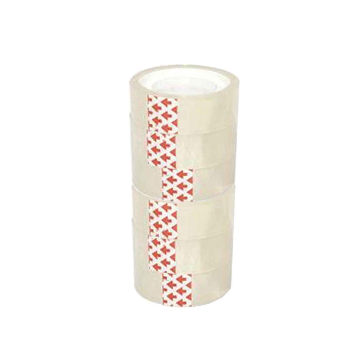 Nastro Adesivo Trasparente Bianco 6 pz 15mmx12mtx40mic