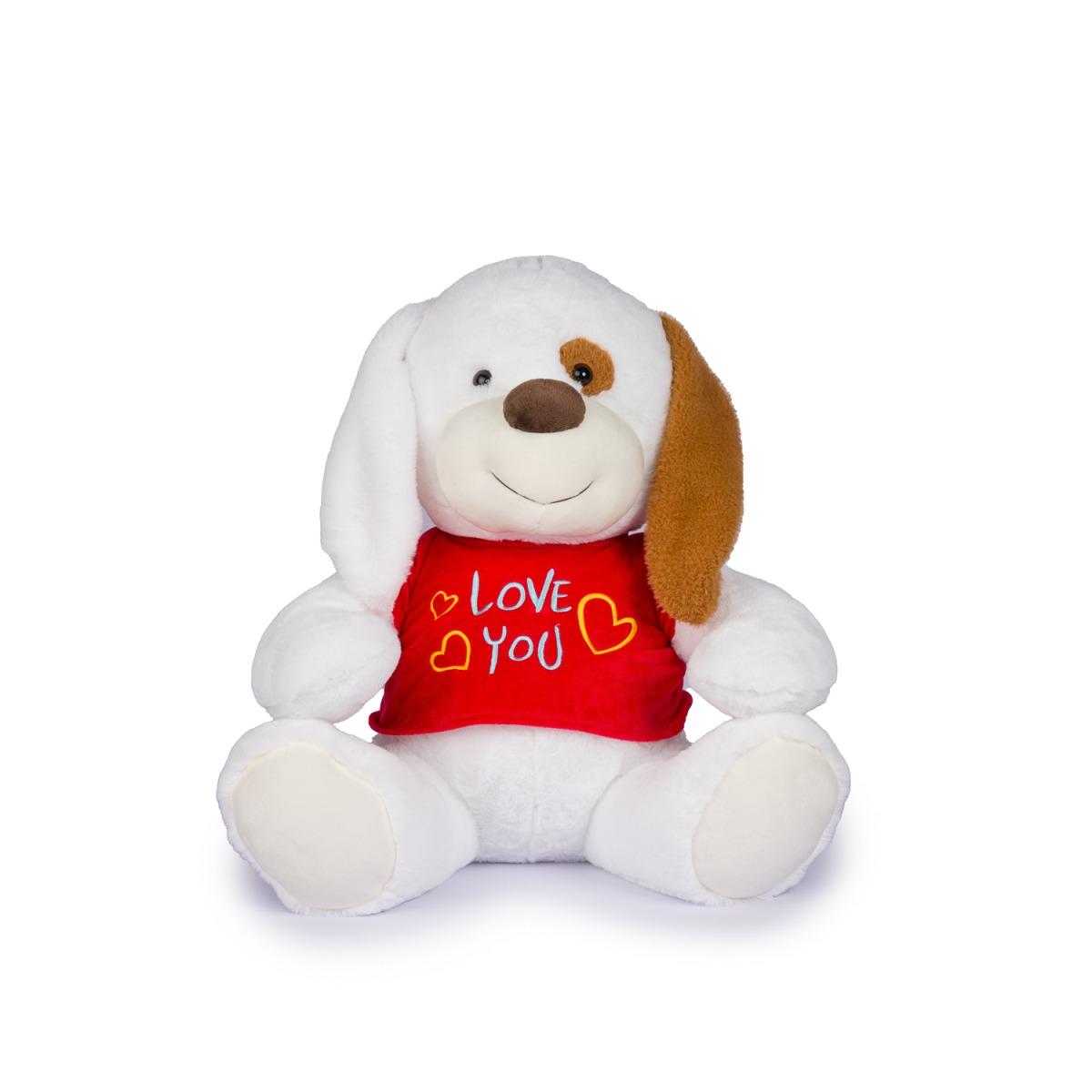 Peluche Cane Seduto h55 cm Maglia I Love You