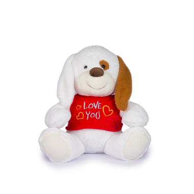 Peluche Cane Seduto h55 cm Maglia I Love You