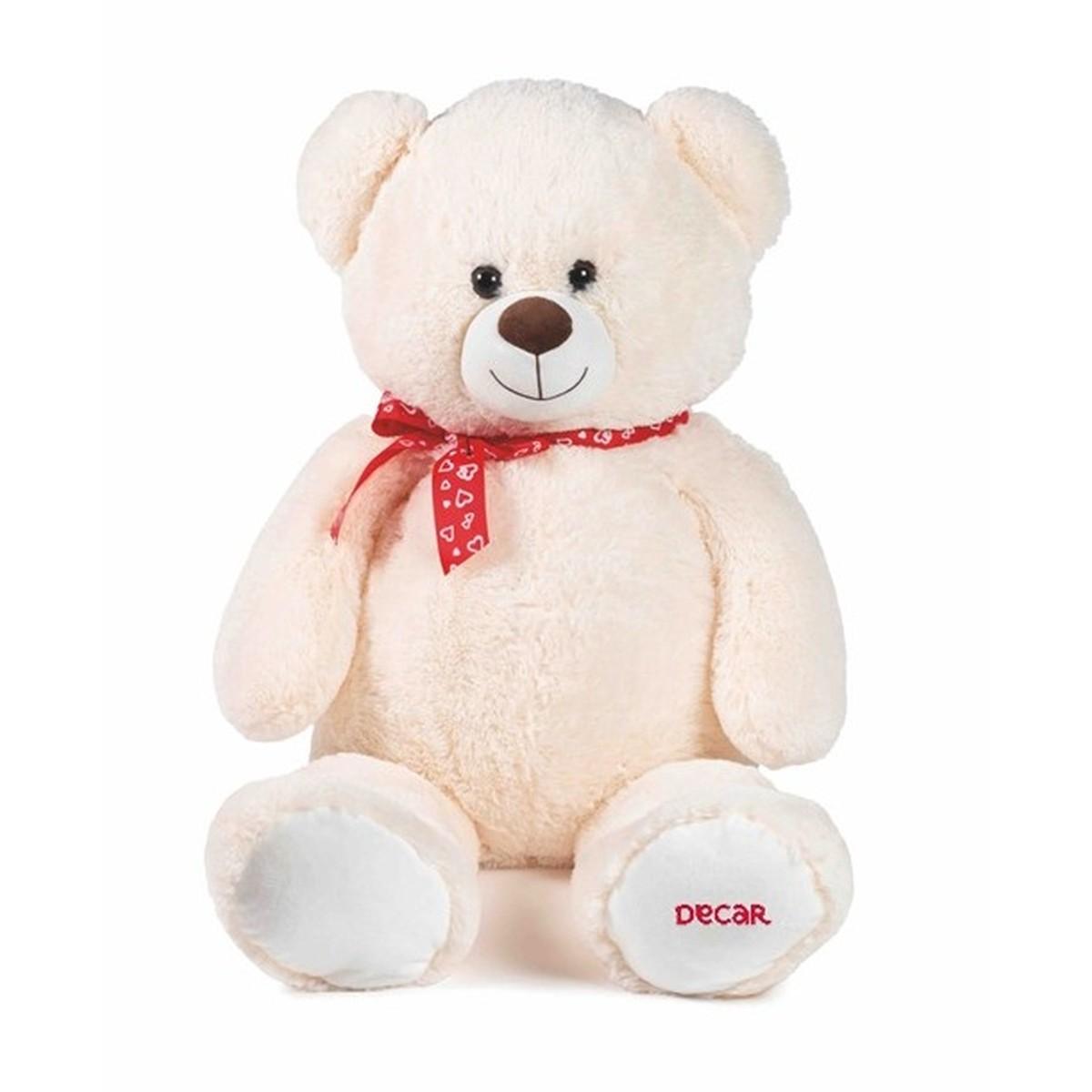 Peluche orso Bianco 100 cm c/Fiocco Cuori