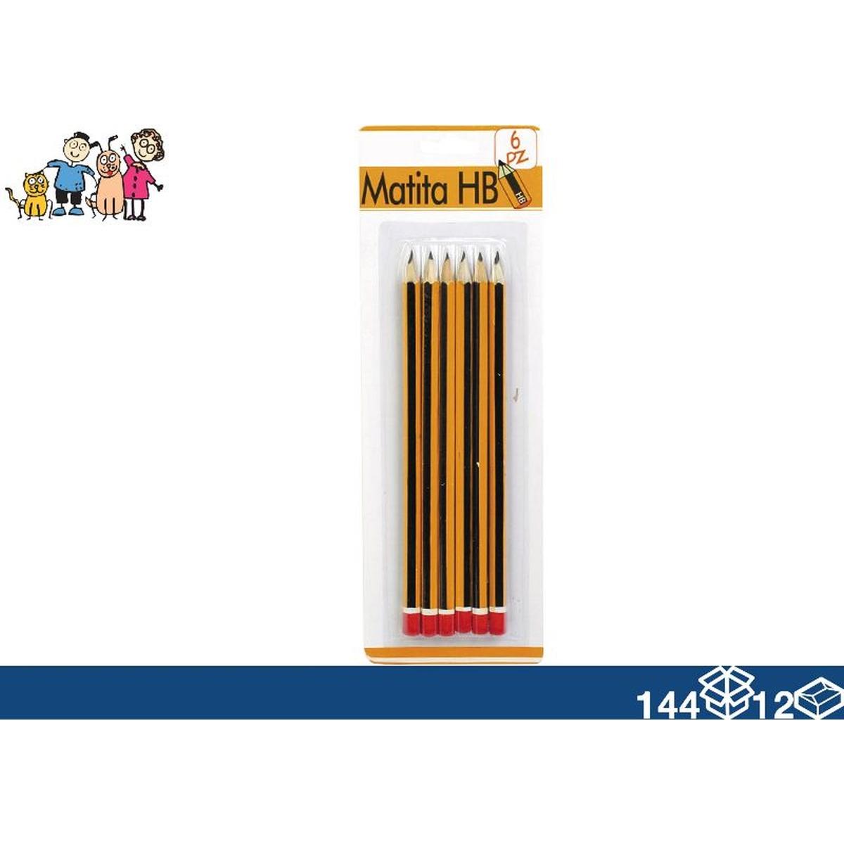 Matite 6pz HB 17cm