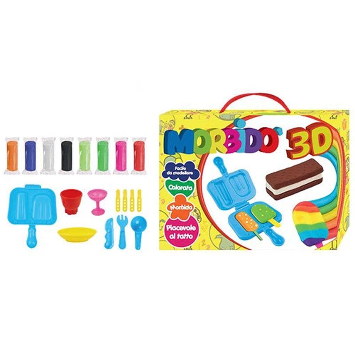 Plastilina Set 3d 28x21x6 8 pz + formine