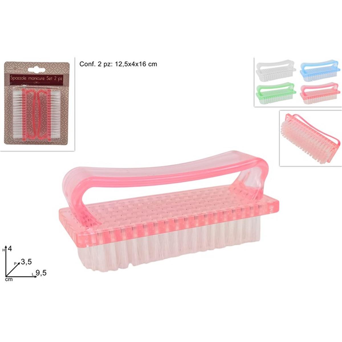 Spazzola Manicure 2pz 4 Col