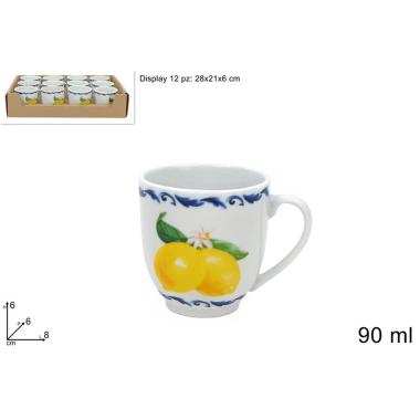 Tazzina 90ml Porcellana Maiolica Limoni