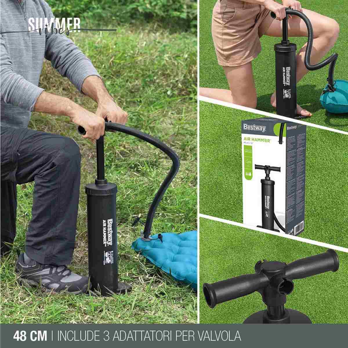 Pompa di gonfiaggio Manuale 48cm Vol 3500 Gonfia/Sgonfia