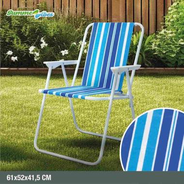 Sedia Relax Alta T/C Cotone 61*41,5*90 Steel Blu