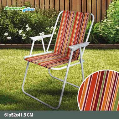 Sedia Relax Alta T/C Cotone 61*41,5*90 Steel Arancio