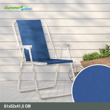 Sedia Relax Alta Textilene 61*41,5*90 Steel Blu