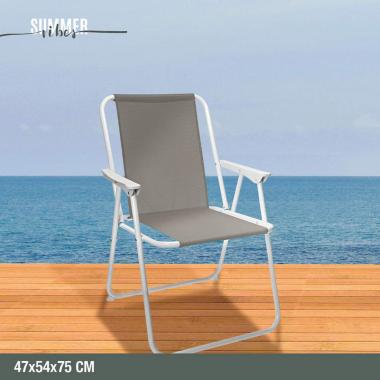 Sedia Relax Textilene Tortora Steel