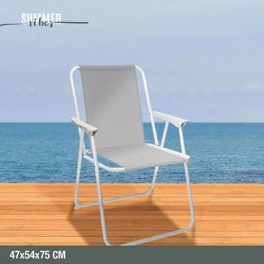 Sedia Relax Textilene Grey Steel