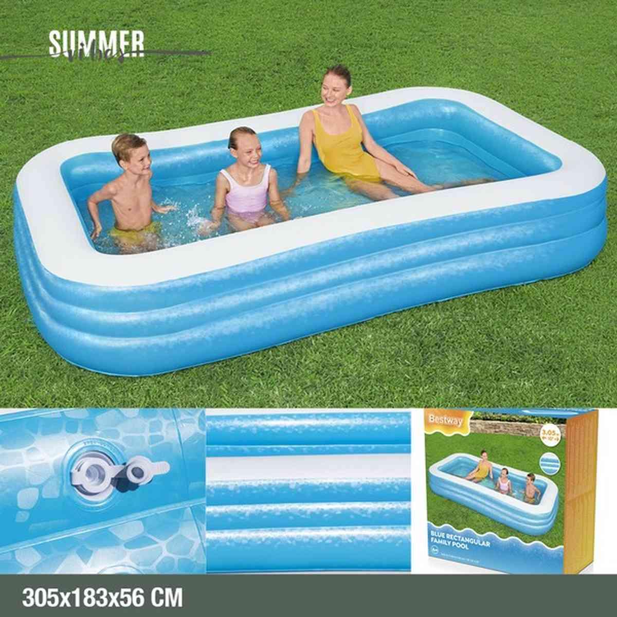 Piscina Family cm 305*183*56 3 anelli