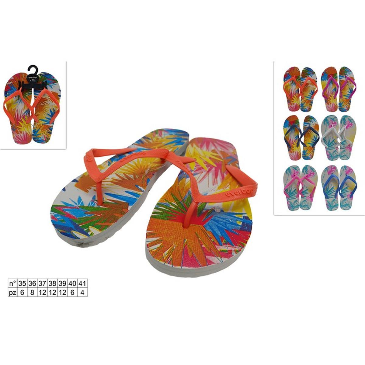Infradito Donna Foglie Tropicali 35/41
