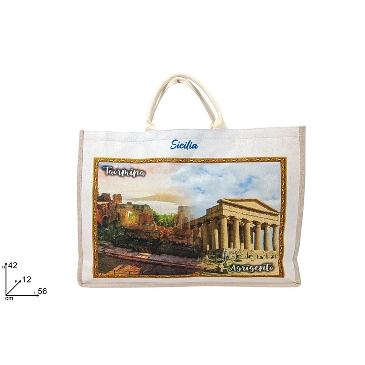 Borsa Mare Sicilia Juta C/Scenario