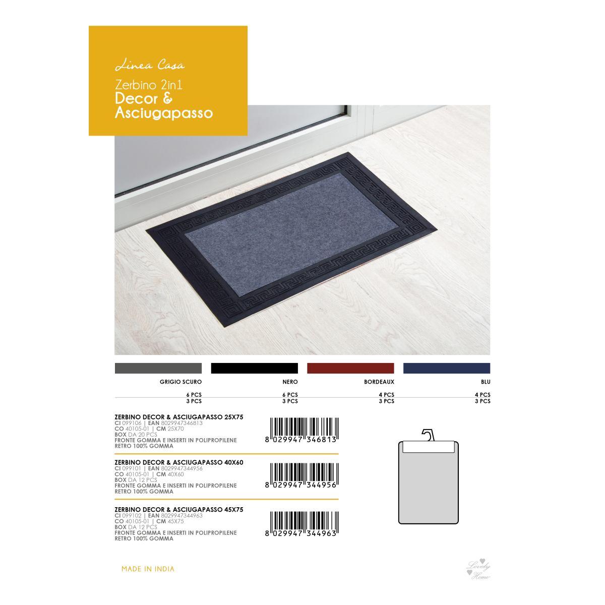 Zerbino 2IN1 Decor & Asciugapasso 40*60