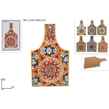 Tagliere Base Sughero 13x22 Maiolica
