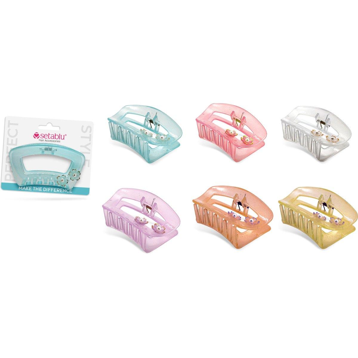 Pinza Capelli C/Fiori 9cm