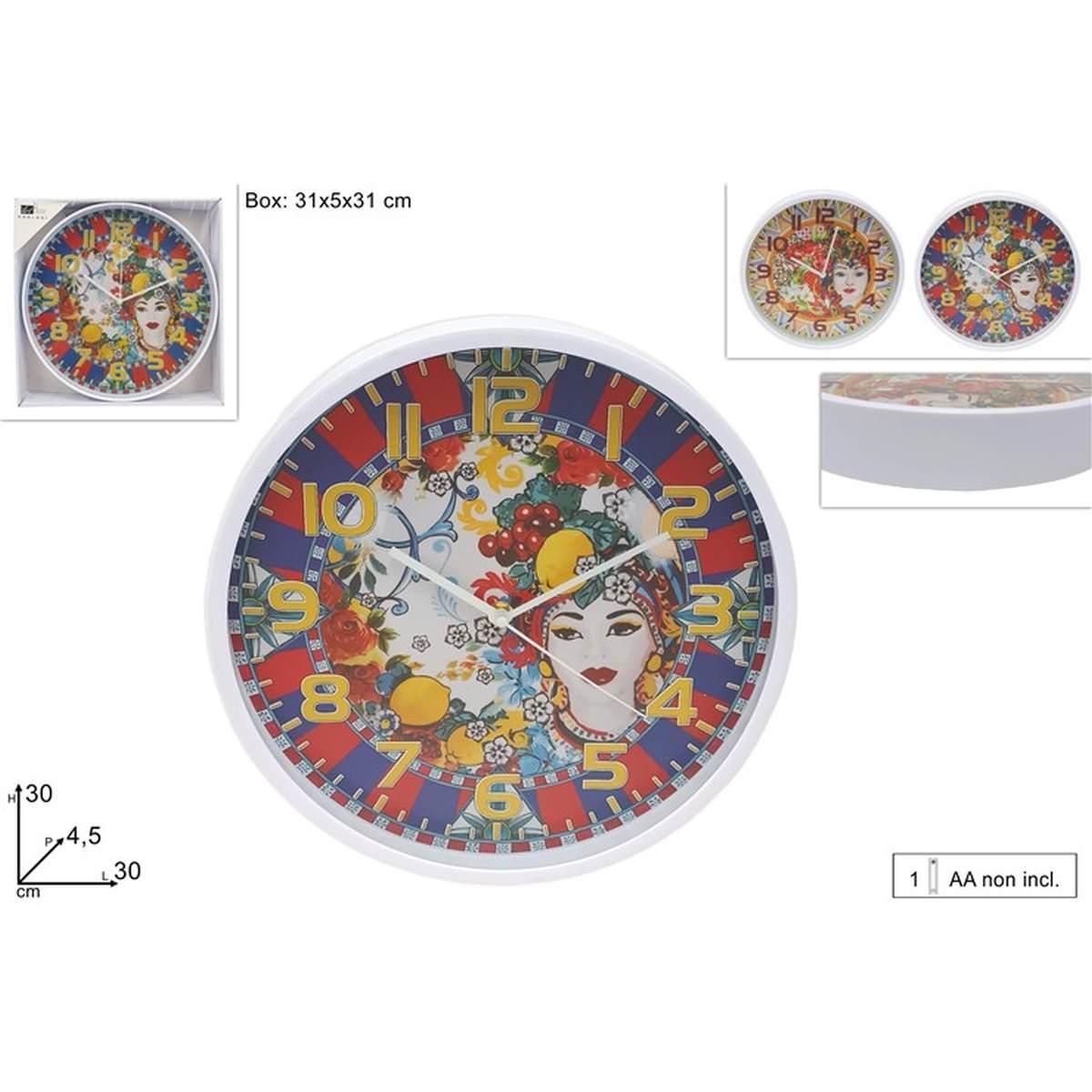 Orologio da Parete Tondo Teste di Moro