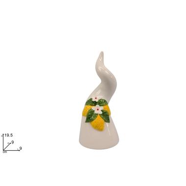 Corno 19,5cm in Ceramica Dec. Limoni