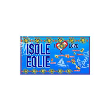 Magnete Targa Metallo Isole Eolie
