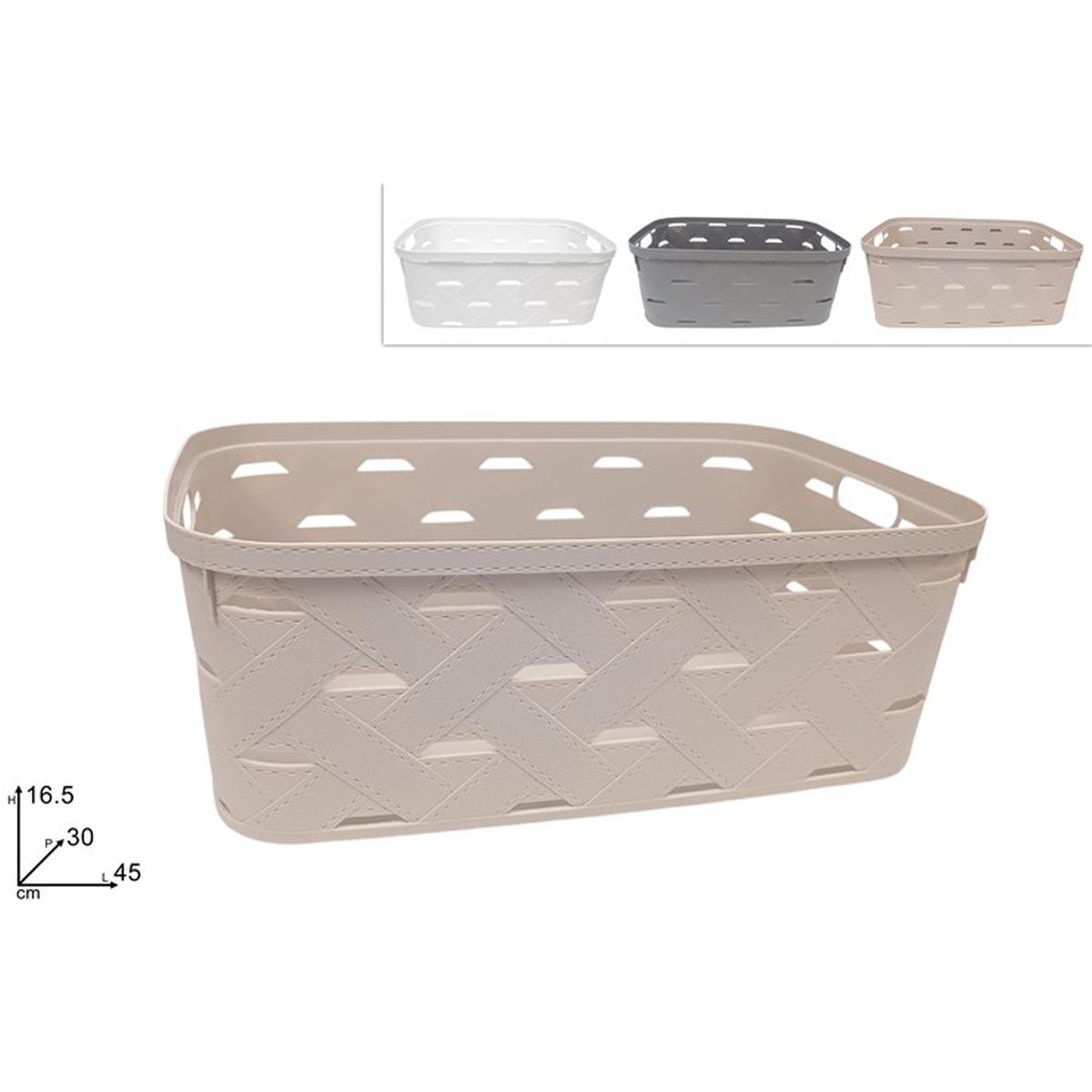 Cestino Rettangolare Plastica 45x30x16,5
