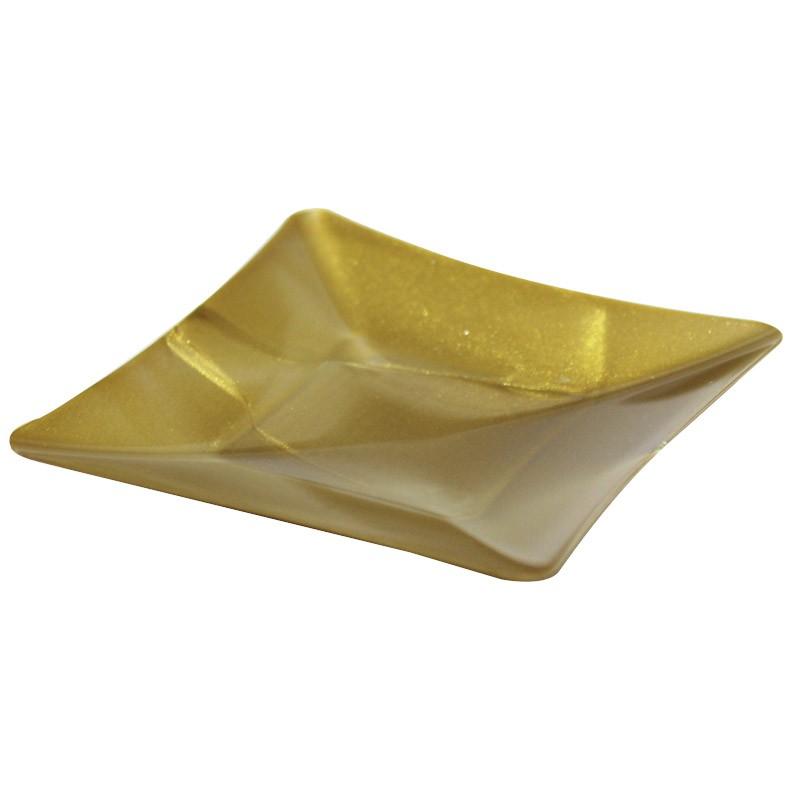 Finger Food Piatto quadro 7,5*7,5 cm oro 6 pz
