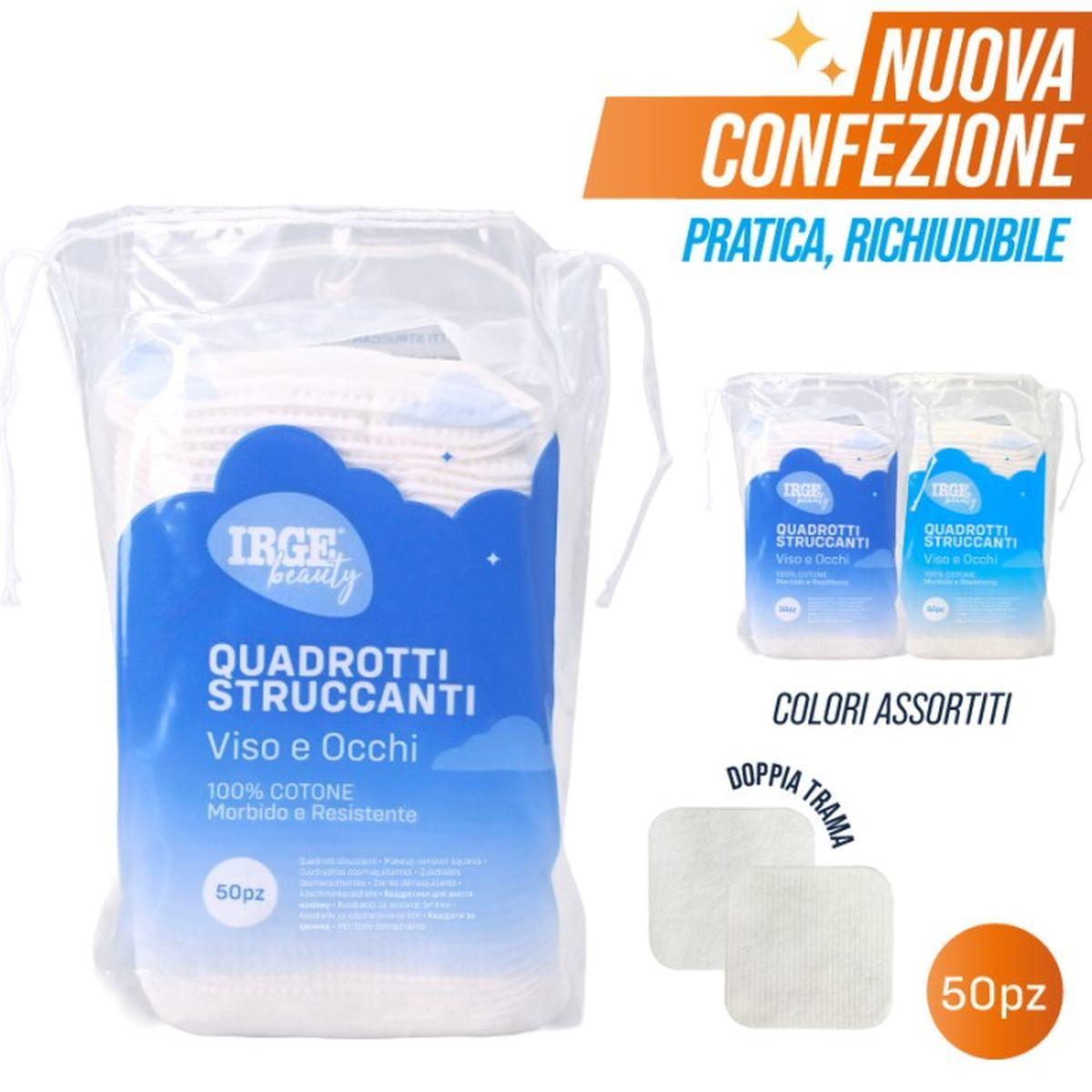 Quadrotti Struccanti Cotone 50pz