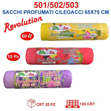 Sacco Patt. 65*75 Lavanda 10pz