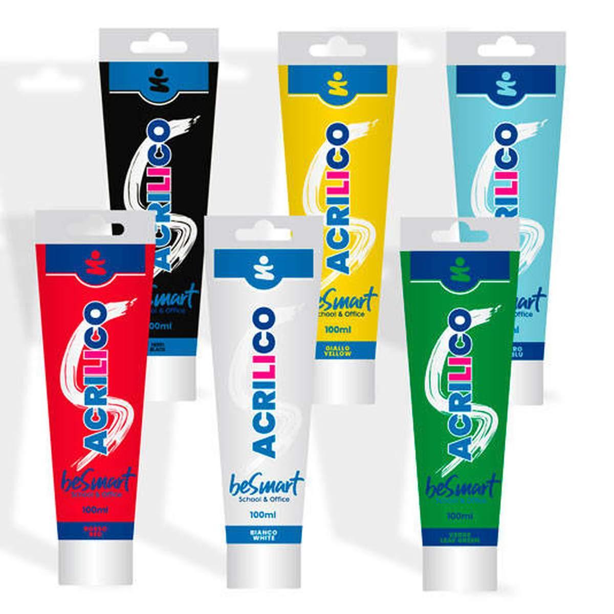 Tempera Acrilica 6 col.ass.100 ml be smart