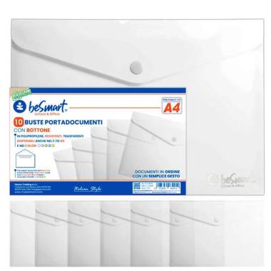 Buste portadocumenti A4 10 pz con bottone