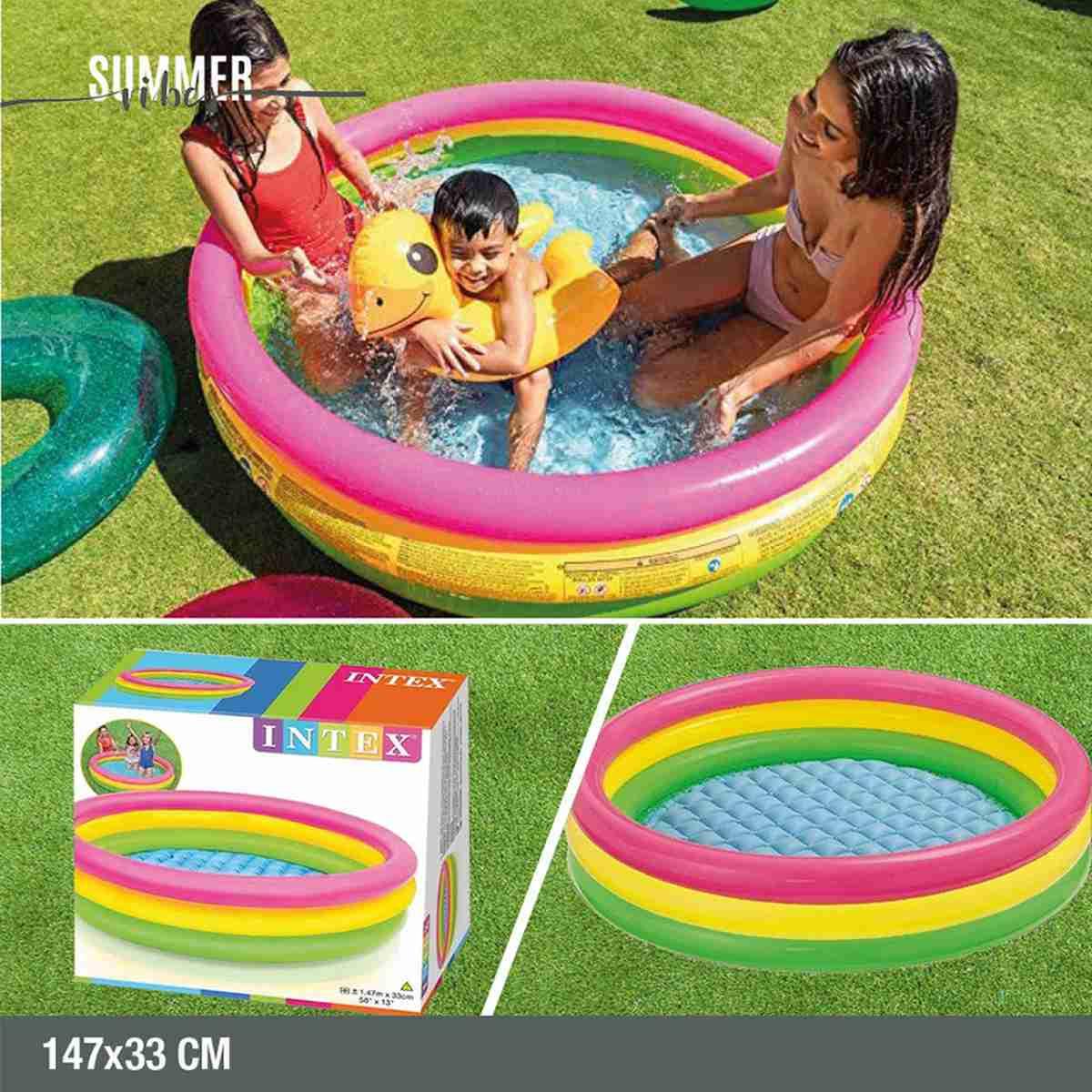 Piscina 3 anelli 147x33 cm litri 6